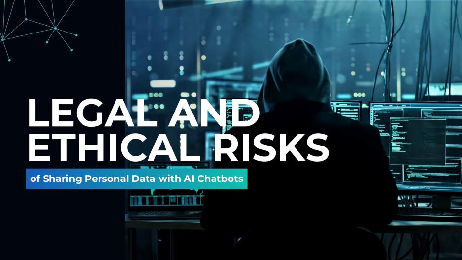 What are the legal and privacy risks of uploading real personal or sensitive data into an AI chatbot?